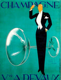 Champagne Figure Devaux Vintage Retro Advert Poster A4 Photo Print