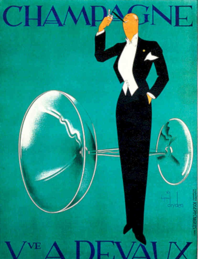 Champagne Figure Devaux Vintage Retro Advert Poster A4 Photo Print