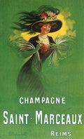 Champagne Saint Vintage Advert A4 Photo Print