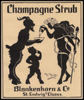 Champagne Strub Satyr Vintage Retro Advert Ads A4 Photo Print