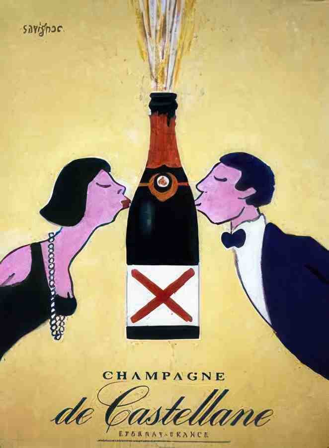 ChampagneCastellanebySavignac Vintage Advert A4 Photo Print