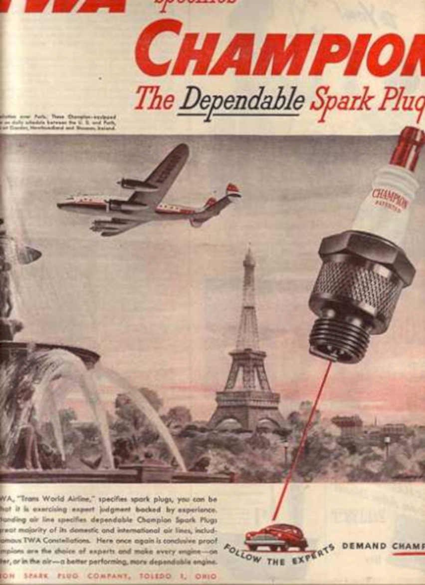 Champion Spark Plug Vintage Retro Advert Ads A4 Photo Print