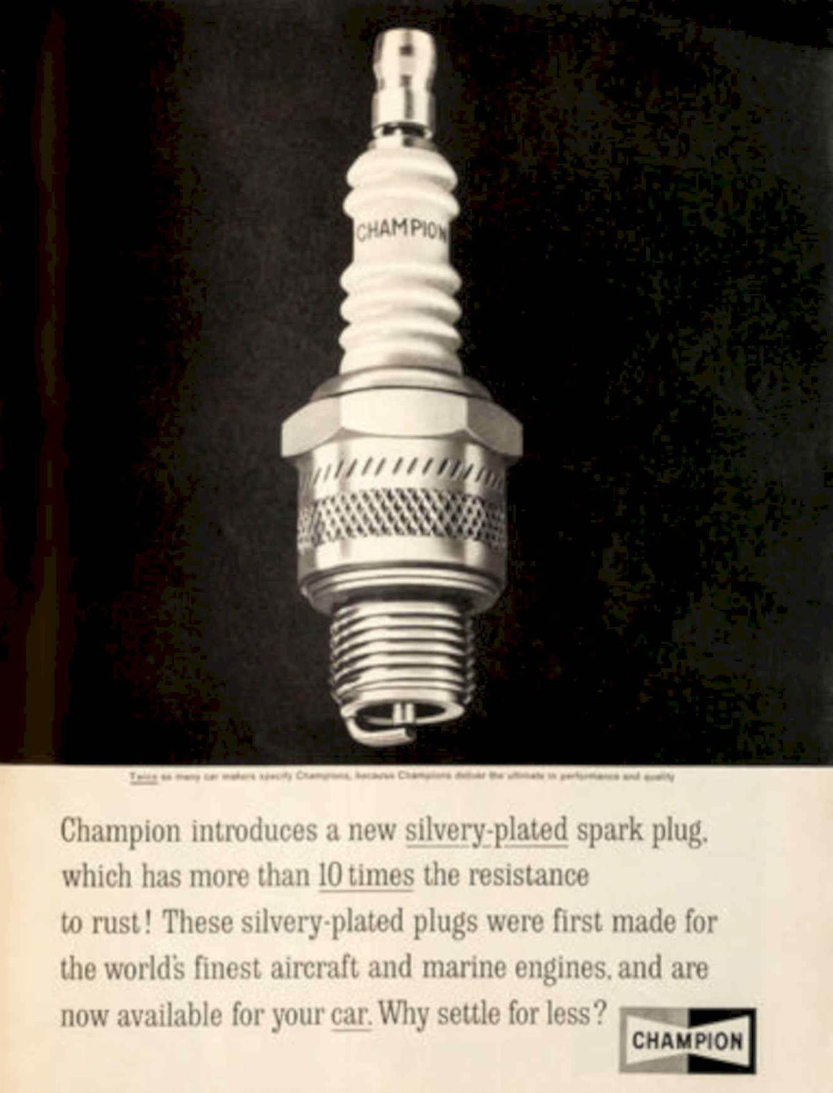 Champion Spark Plug Vintage Retro Advert Poster A4 Photo Print