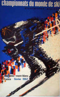 Championnat ski Chamonix Vintage Advert A4 Photo Print