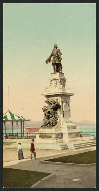 Champlain statue Quebec Vintage A4 Photo Print