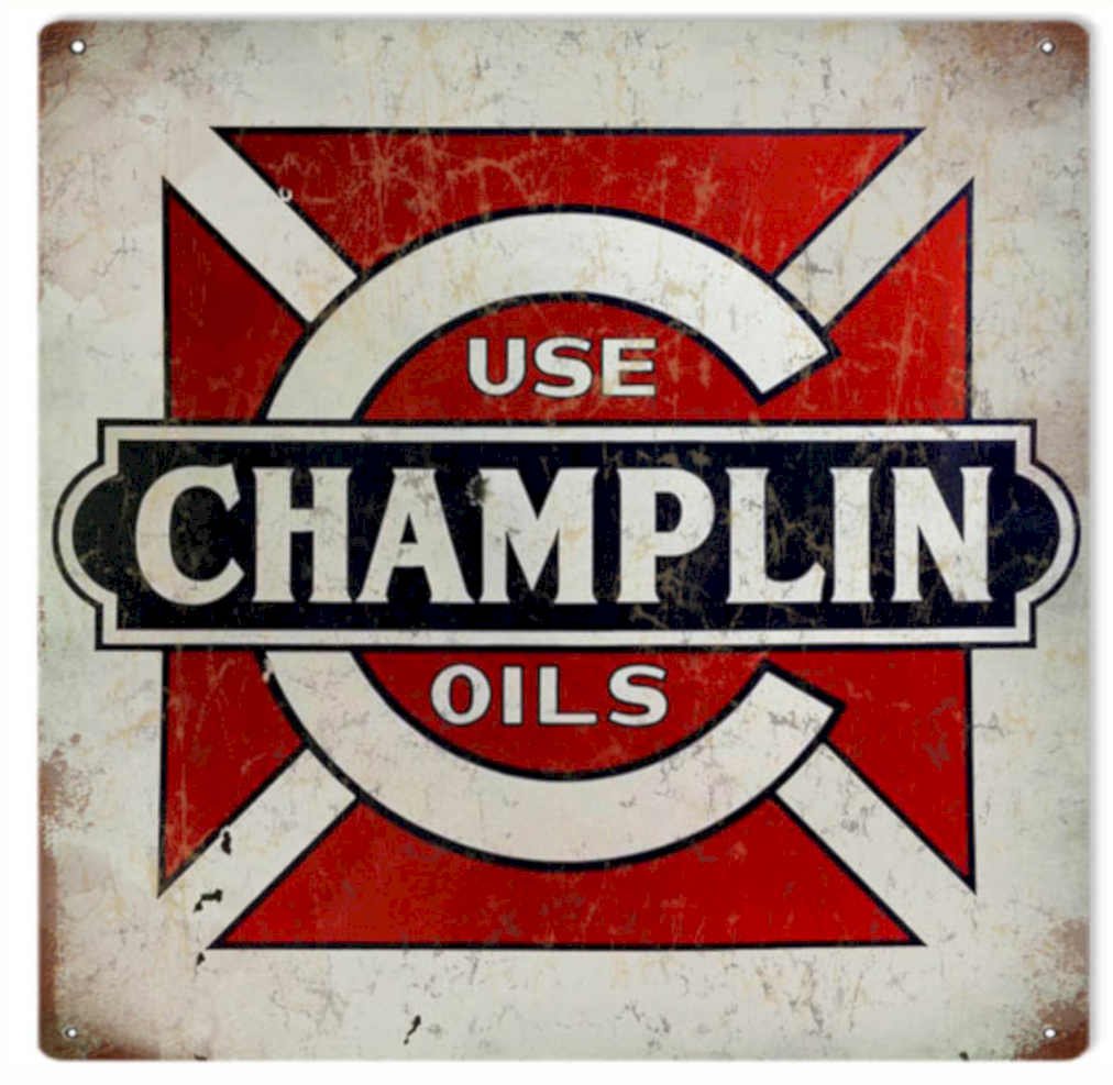 Champlin Oils Sign Vintage Retro Advert Ads A4 Photo Print