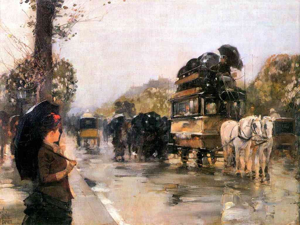 Champs Elysees Paris Hassam Impressionism American A4 Photo Print