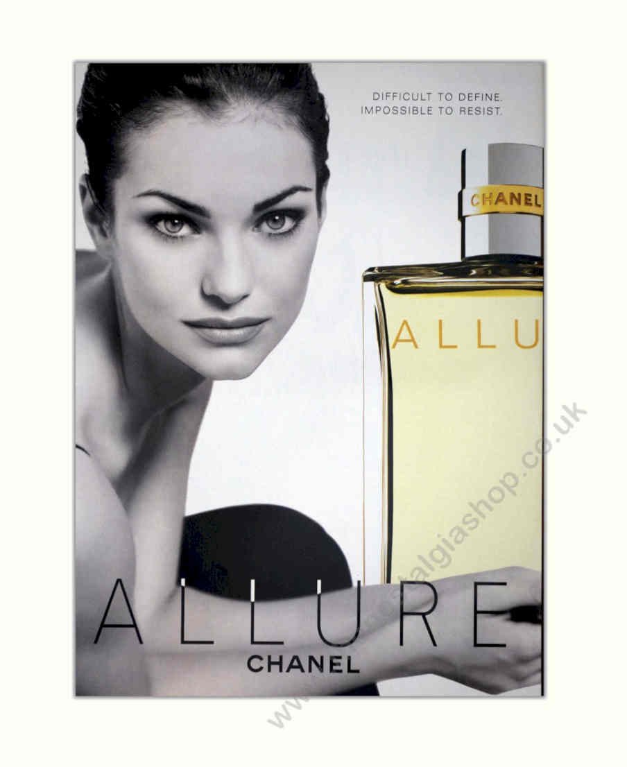 Chanel Allure Perfume 3 Vintage Retro Advert Poster A4 Photo Print
