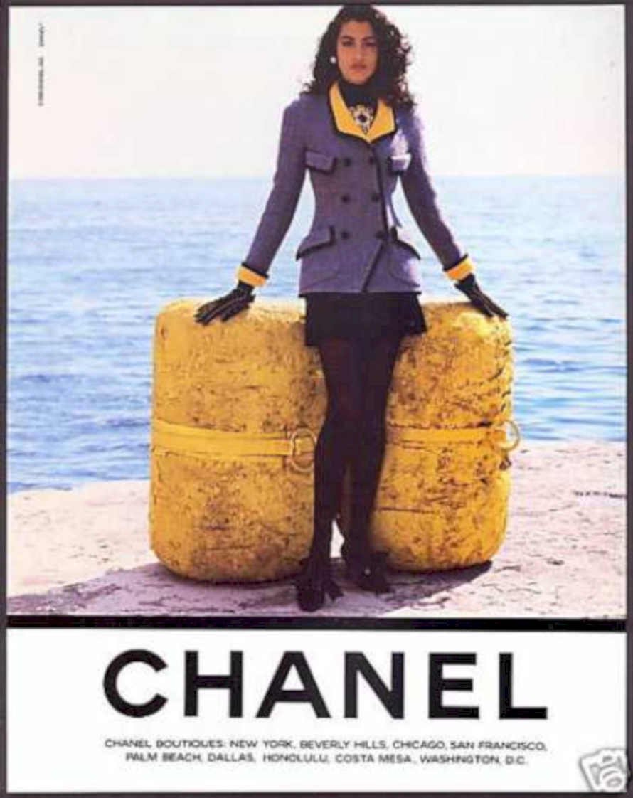 Chanel Jacket Beach Vintage Retro Advert Ads A4 Photo Print
