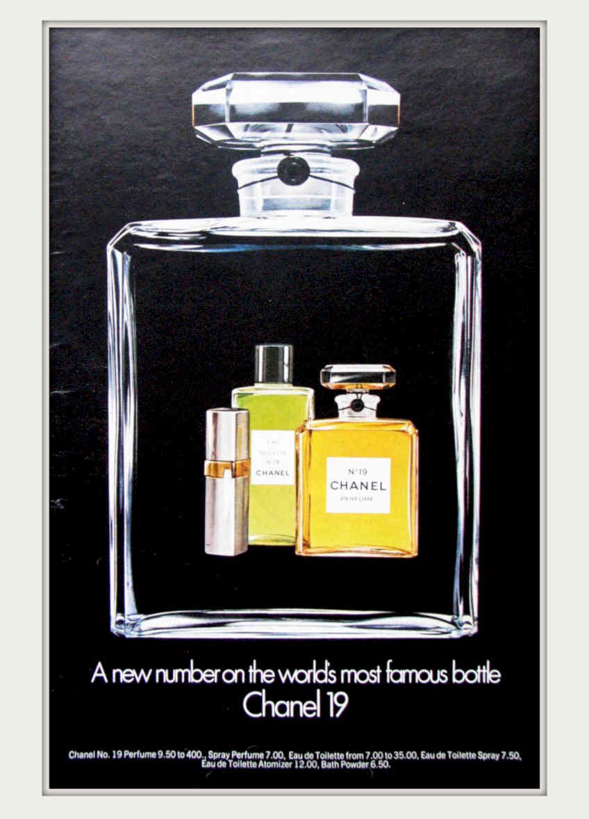 Chanel No 19 Vintage Retro Advert Poster A4 Photo Print