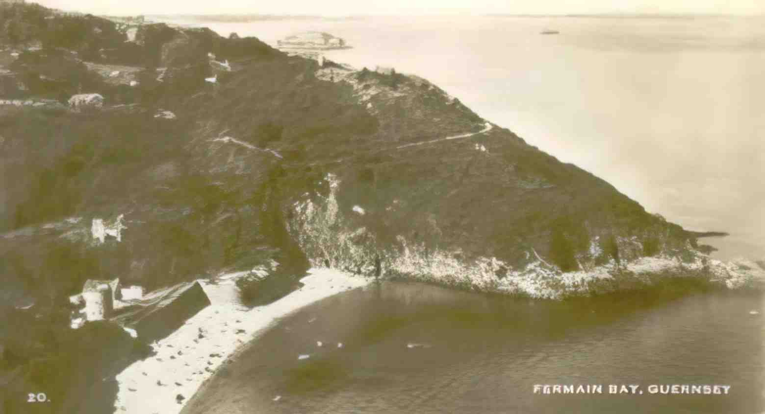 Channel Islands Guernsey Fermain Bay II Vintage A4 Photo Print