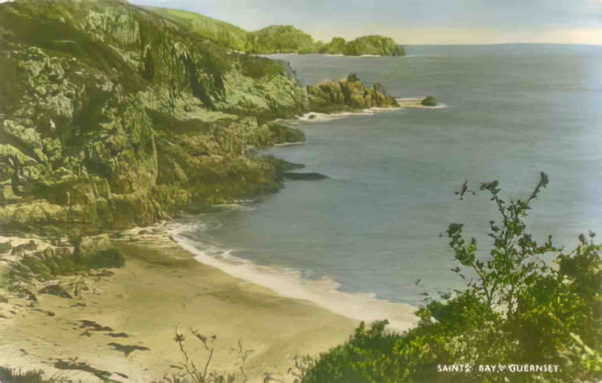 Channel Islands Guernsey Saints Bay Vintage A4 Photo Print