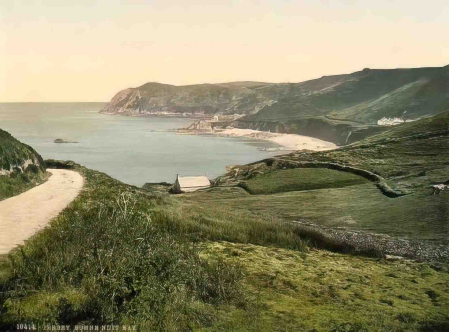 Channel Isles Jersey Bonne Nuit Bay Vintage A4 Photo Print