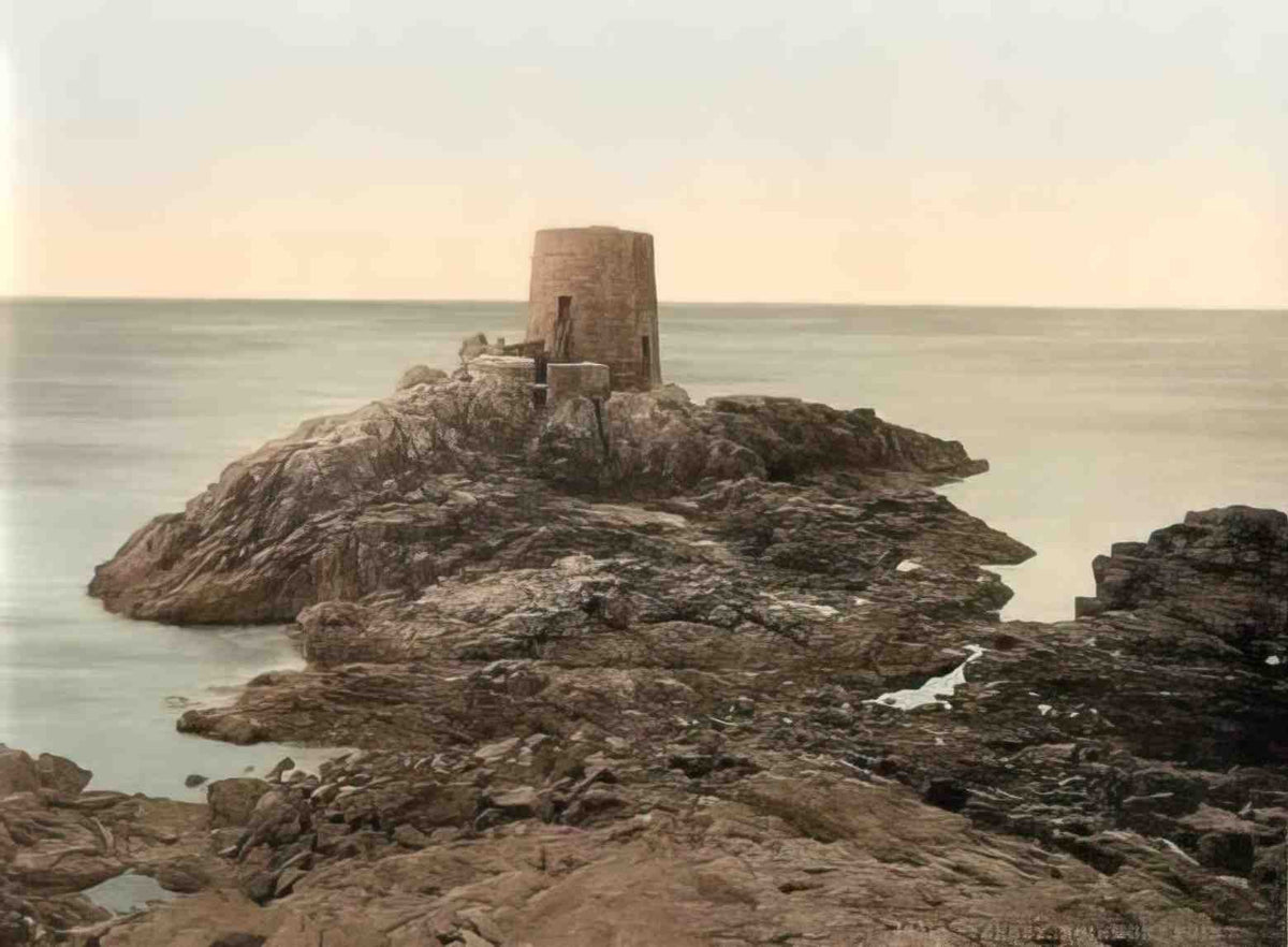 Channel Isles Jersey Noirmont Point Vintage A4 Photo Print