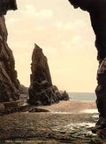 Channel Isles Jersey Plemont Needle Rock Vintage A4 Photo Print