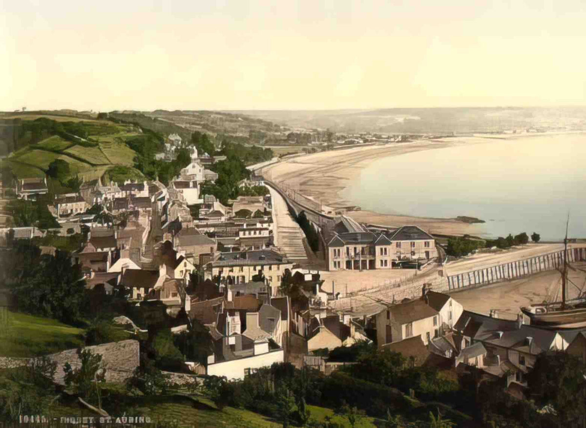 Channel Isles Jersey St Aubins Vintage A4 Photo Print
