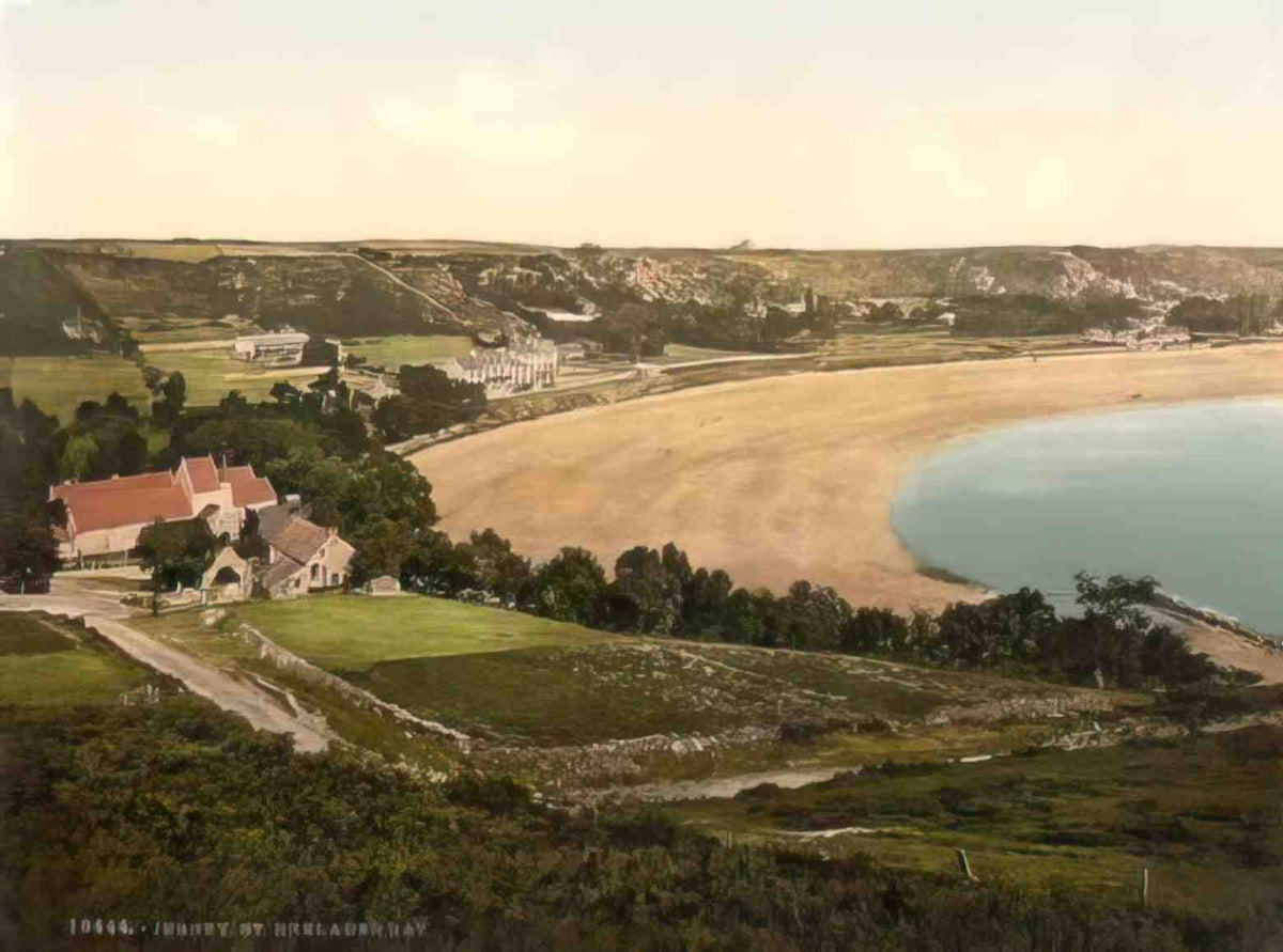Channel Isles Jersey St Brelades Bay Vintage A4 Photo Print