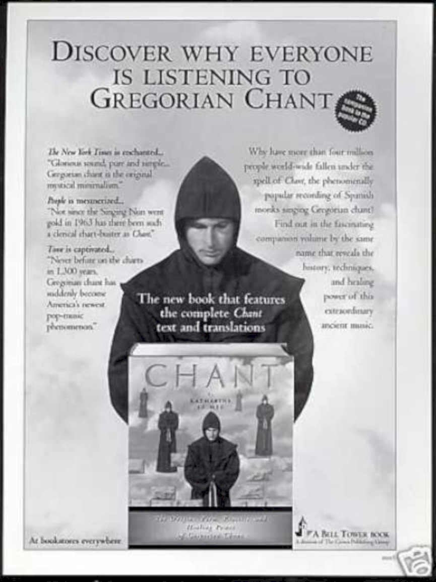 Chant Book Promotion Vintage Retro Advert Ads A4 Photo Print