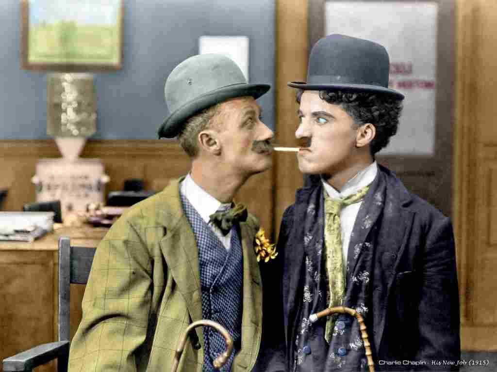 Chaplin Charlie His New Job 1C film star poster A4 Photo Print