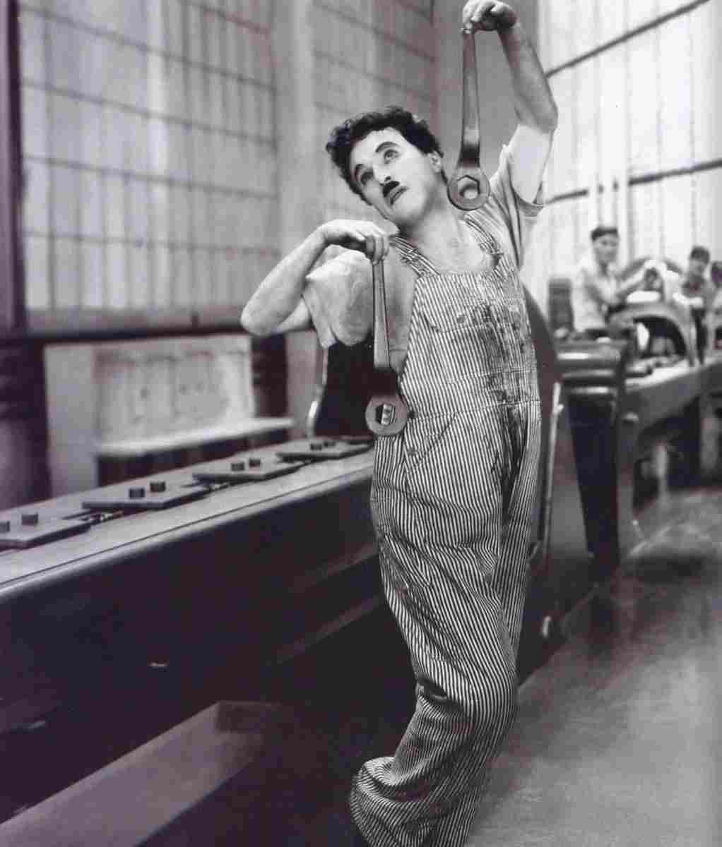 Chaplin Charlie Modern Times 2 film star poster A4 Photo Print