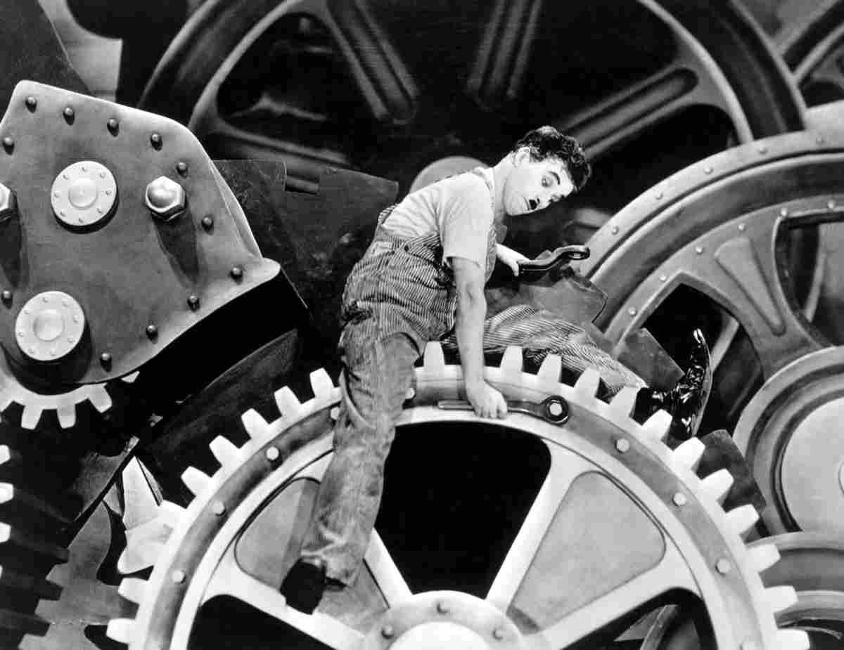 Chaplin Charlie Modern Times 4 film star poster A4 Photo Print