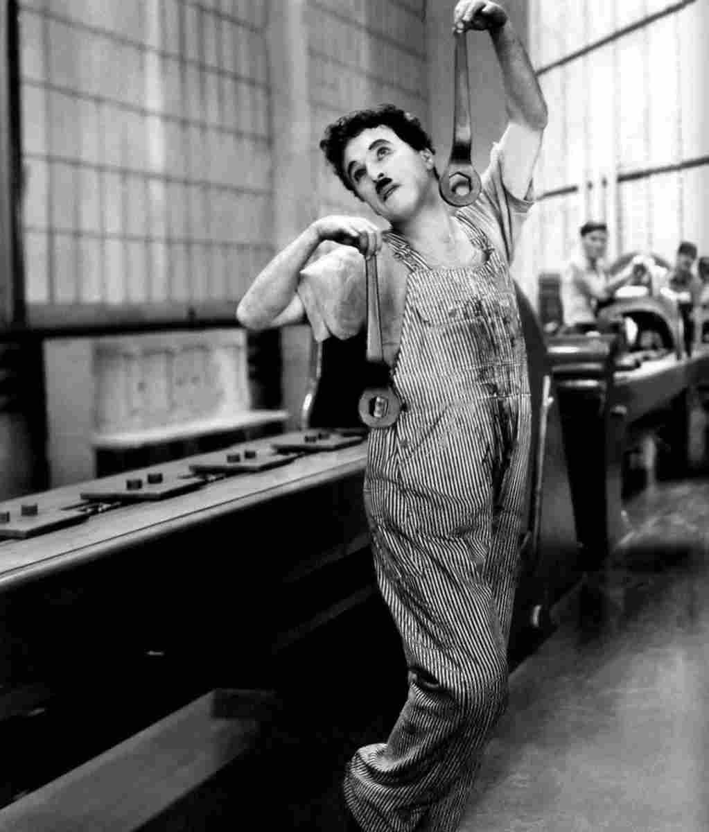 Chaplin Charlie Modern Times z6 film star poster A4 Photo Print