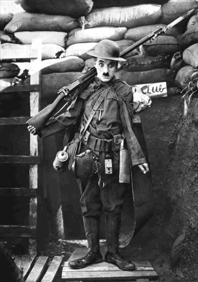 Chaplin Charlie Shoulder Arms 3 film star poster A4 Photo Print