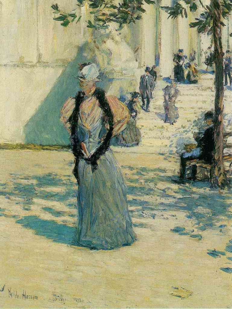 Characters In The Sunlight Hassam Impressionism American A4 Photo Print