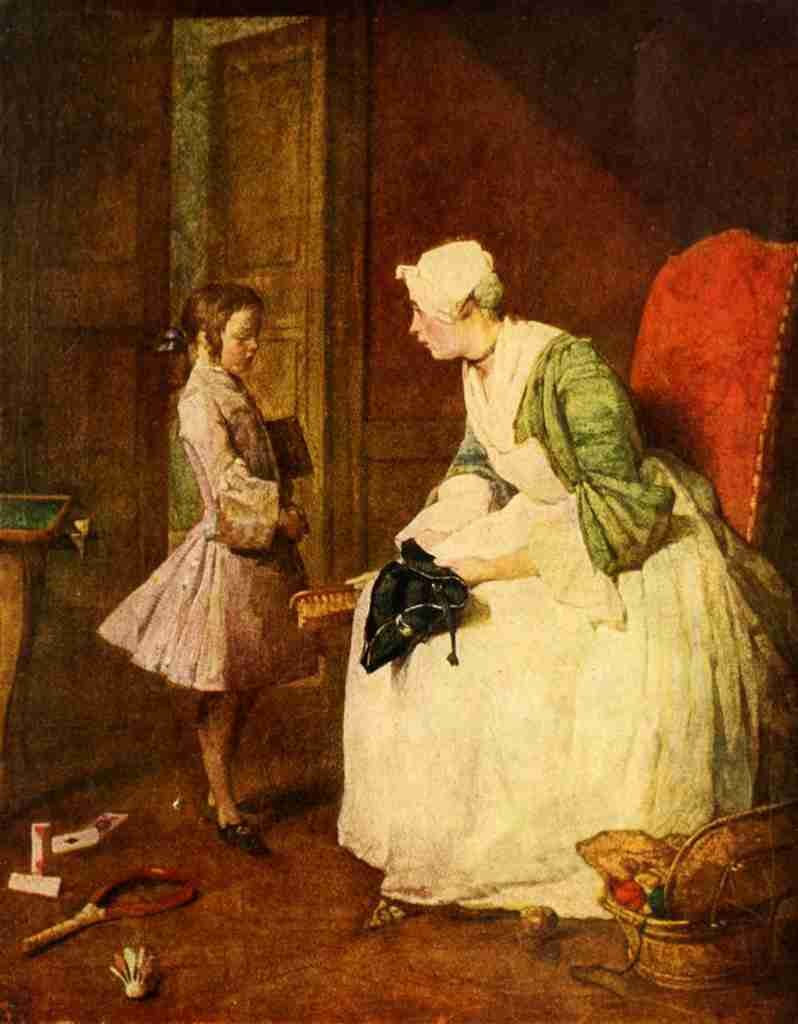 Chardin Jean Baptiste French Painting 1931 The Admonition A4 Photo Print