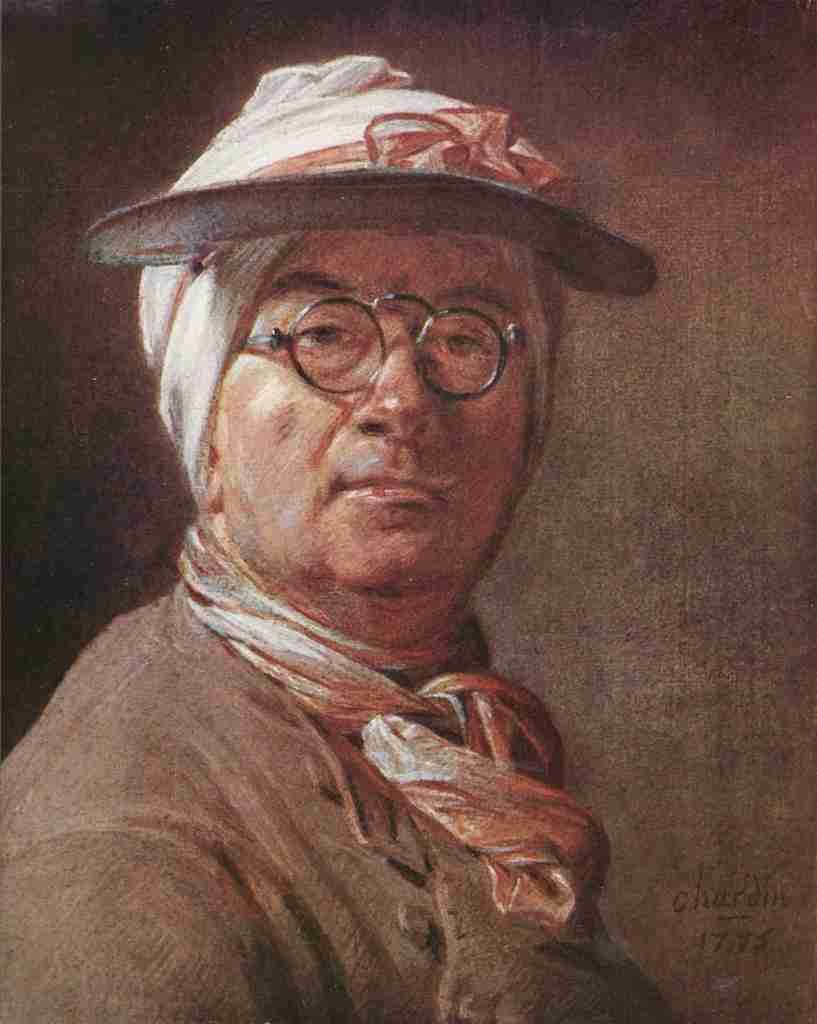 Chardin Jean Baptiste Simeon Self portrait A4 Photo Print
