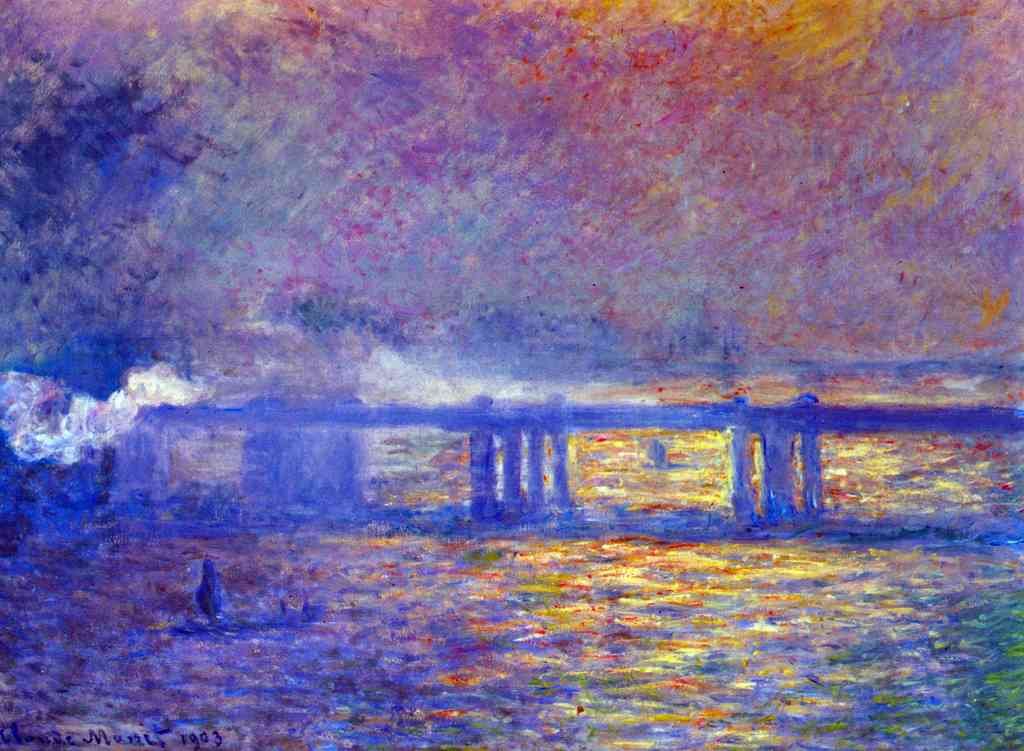 Charing Cross Bridge Monet A4 Photo Print