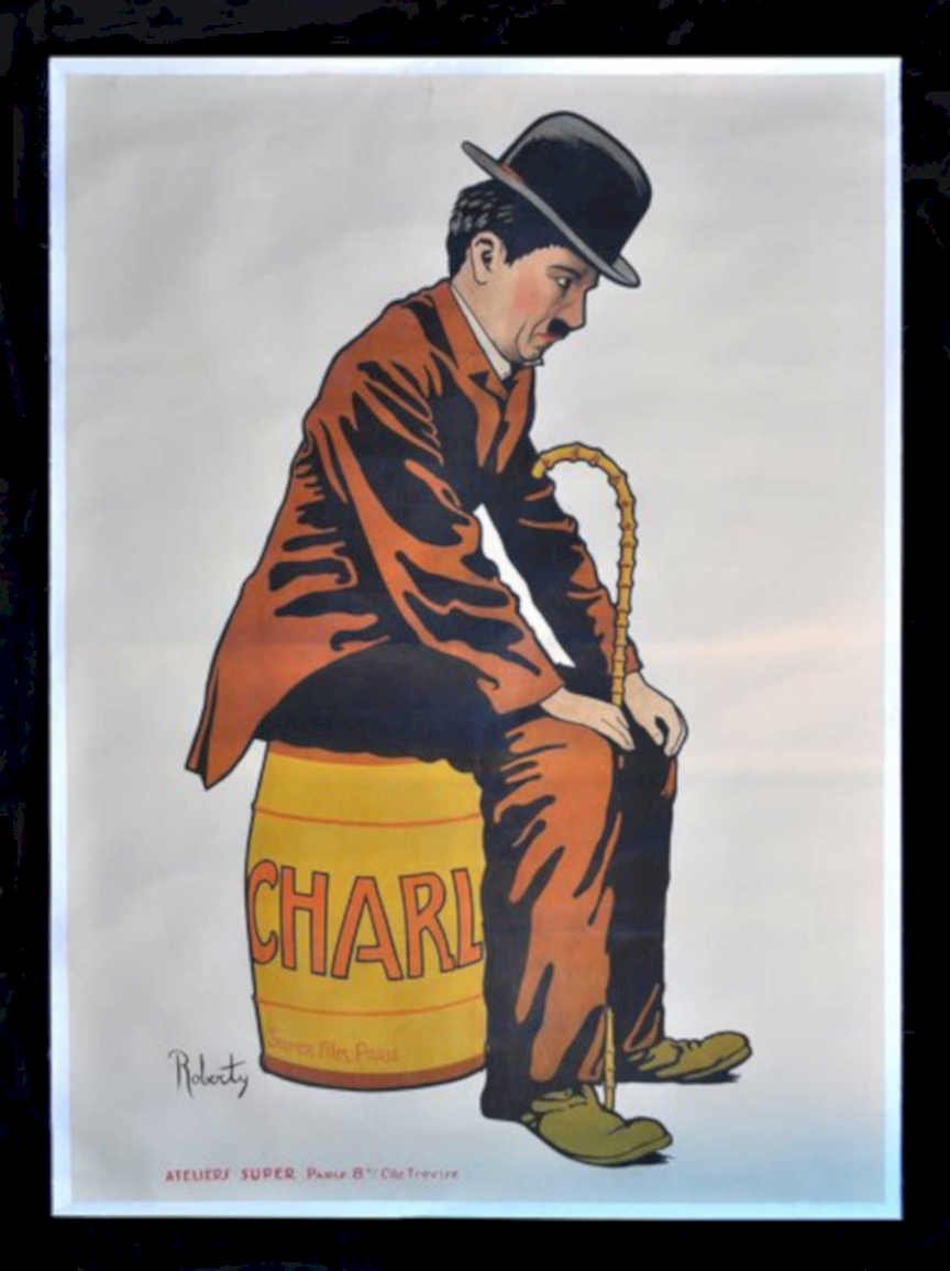 Charl Chaplin Barrel Vintage Retro Advert Poster A4 Photo Print