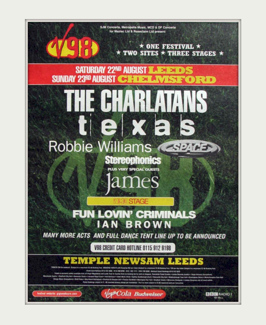 Charlatans Texas Stereophonics Vintage Retro Advert Poster A4 Photo Print