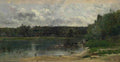 Charles Francois Daubigny River Scene with Ducks A4 Photo Print