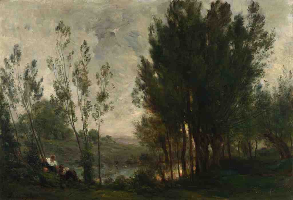 Charles Francois Daubigny Willows A4 Photo Print