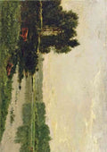 Charles Francois Daubigny the banks of the river CROP A4 Photo Print
