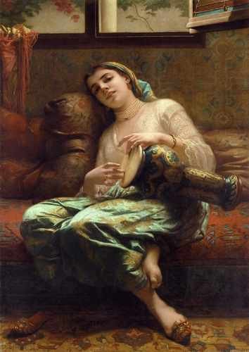 Charles Landelle Algerian Woman Playing A Darbouka A4 Photo Print