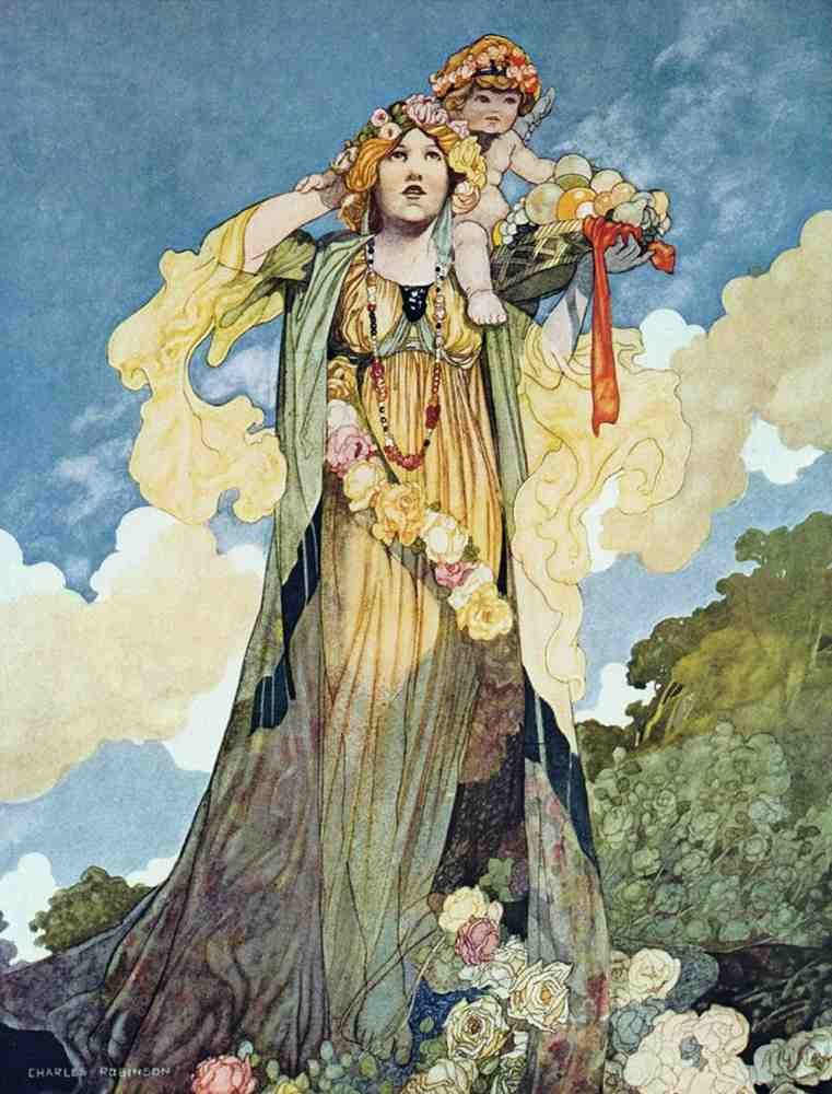 Charles Robinson 4204 Vintage Illustration A4 Photo Print