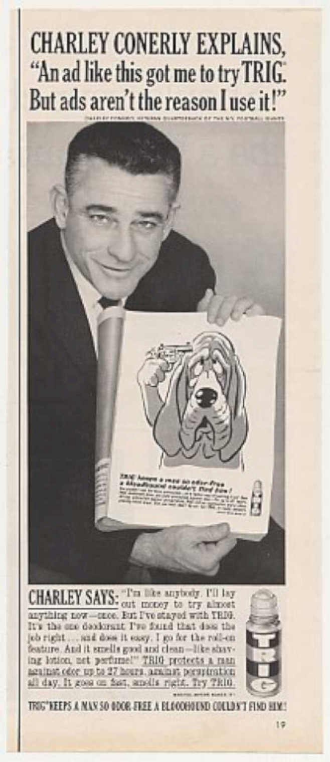 Charley Conerly Beagle Vintage Retro Advert Ads A4 Photo Print