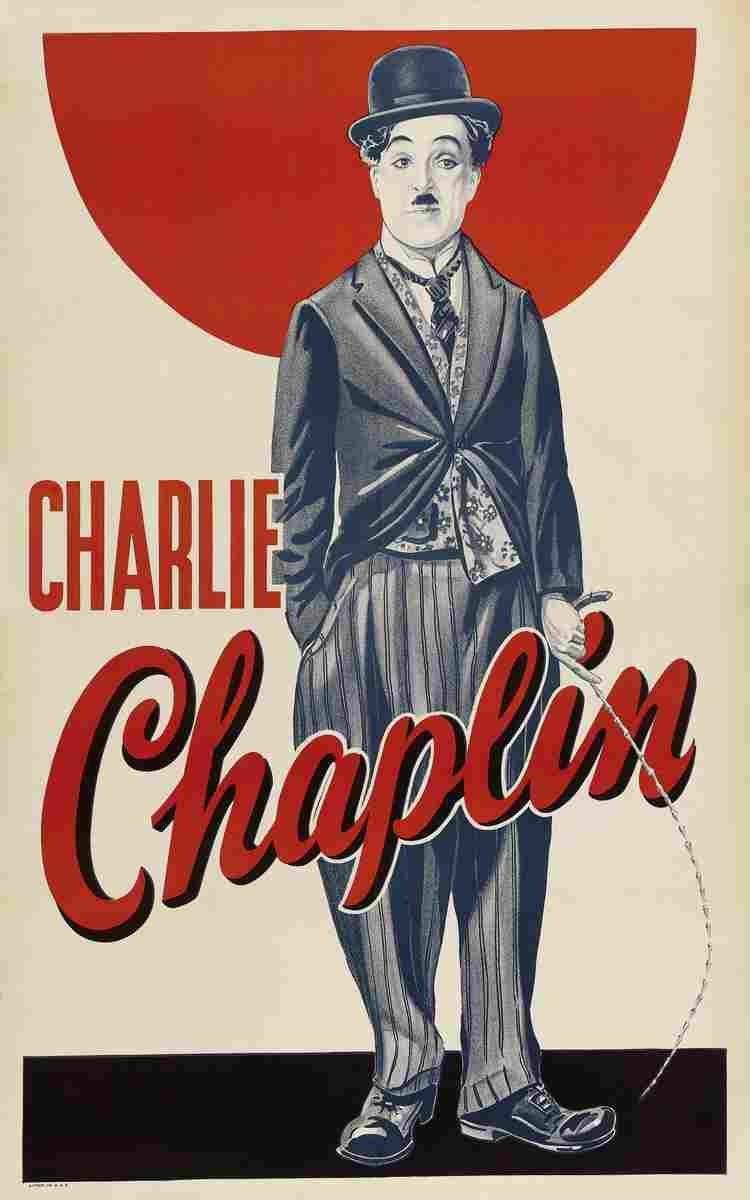 Charlie Chaplin Poster 12  film star poster A4 Photo Print