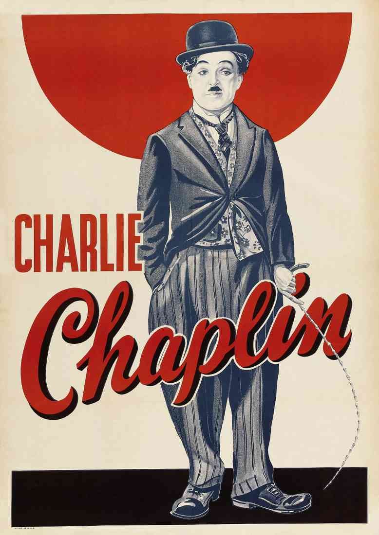 Charlie Chaplin Poster 12 Film A4 Photo Print