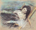 Charlotte Berend On A Stool Lovis Corinth Impressionism European A4 Photo Print
