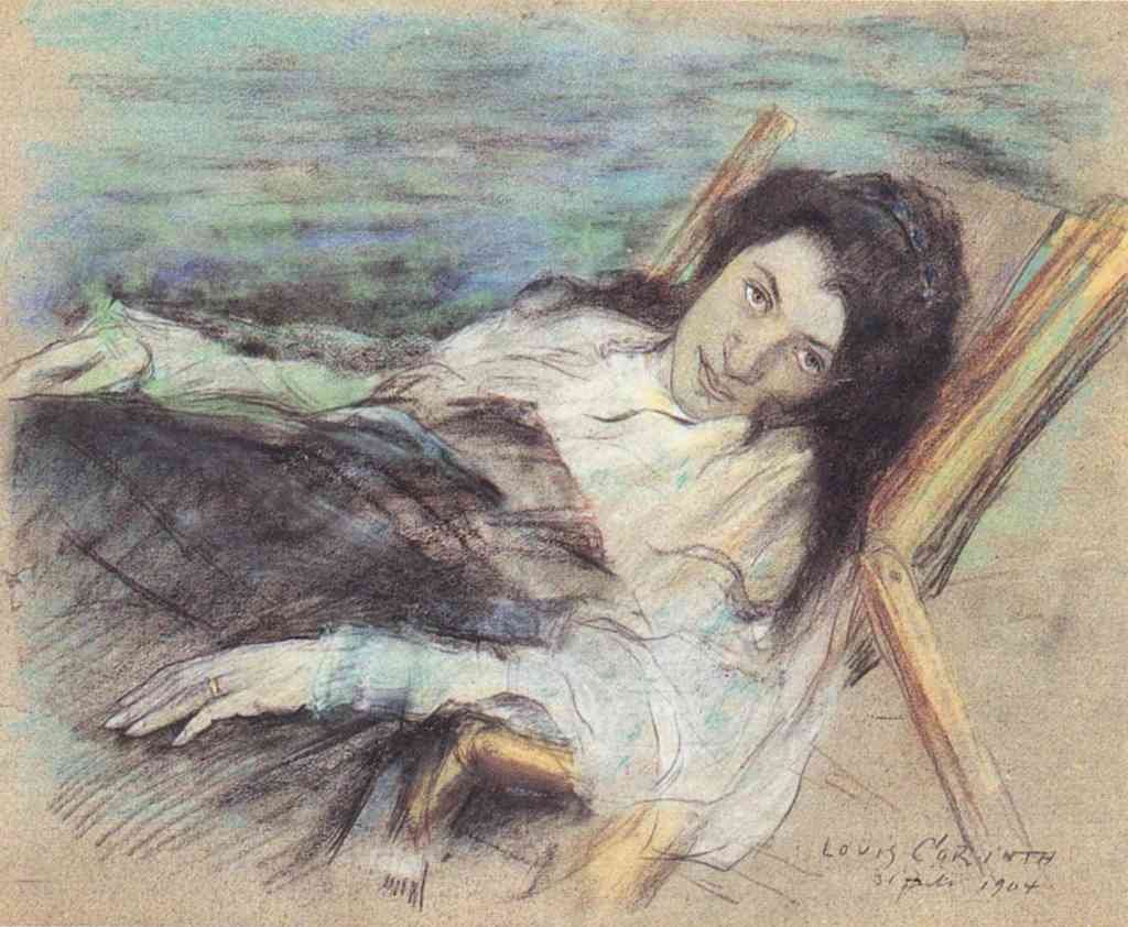 Charlotte Berend On A Stool Lovis Corinth Impressionism European A4 Photo Print