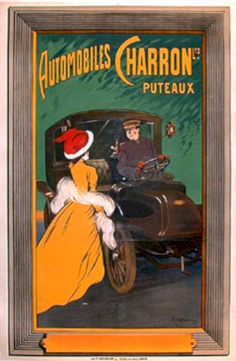 Charron Pteaux Auto Vintage Retro Advert Poster A4 Photo Print