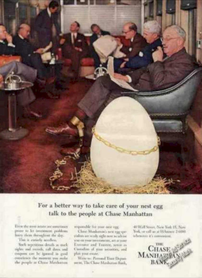 Chase Manhattan Egg 1 Vintage Retro Advert Ads A4 Photo Print