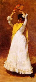Chase William Merritt The Tamborine Girl A4 Photo Print