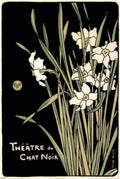 Chat Noir Daffodils Vintage Retro Advert Ads A4 Photo Print