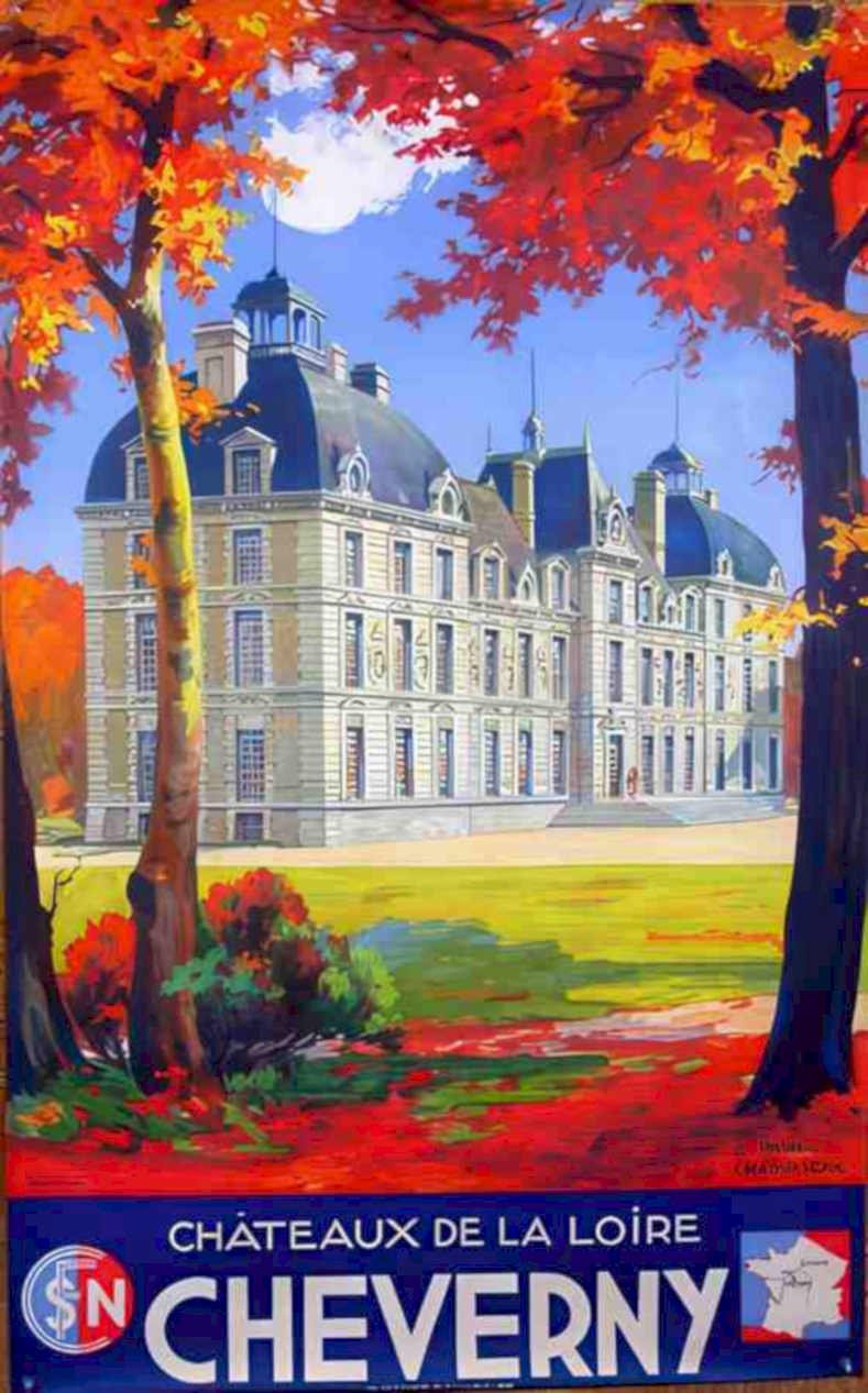Chateau De La Vintage Retro Advert Ads A4 Photo Print