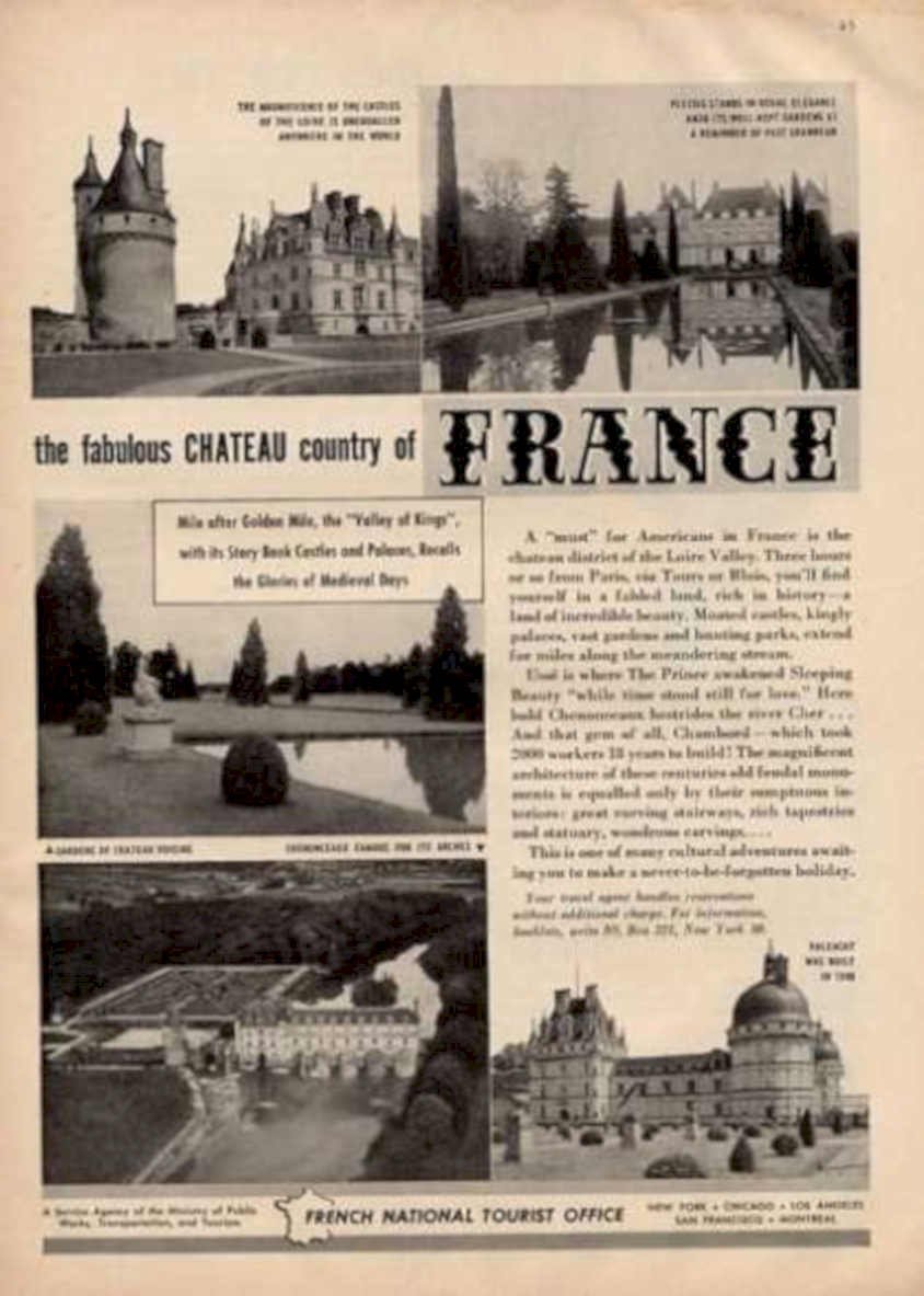 Chateau France Valley Vintage Retro Advert Ads A4 Photo Print