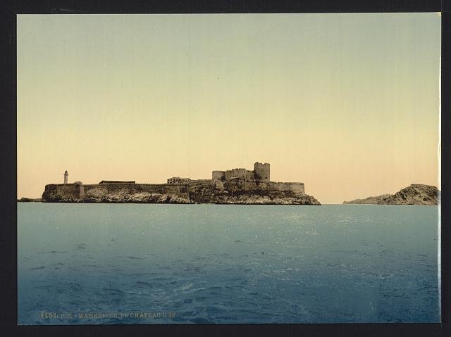 Chateau dIf from the sea Marseilles Vintage A4 Photo Print
